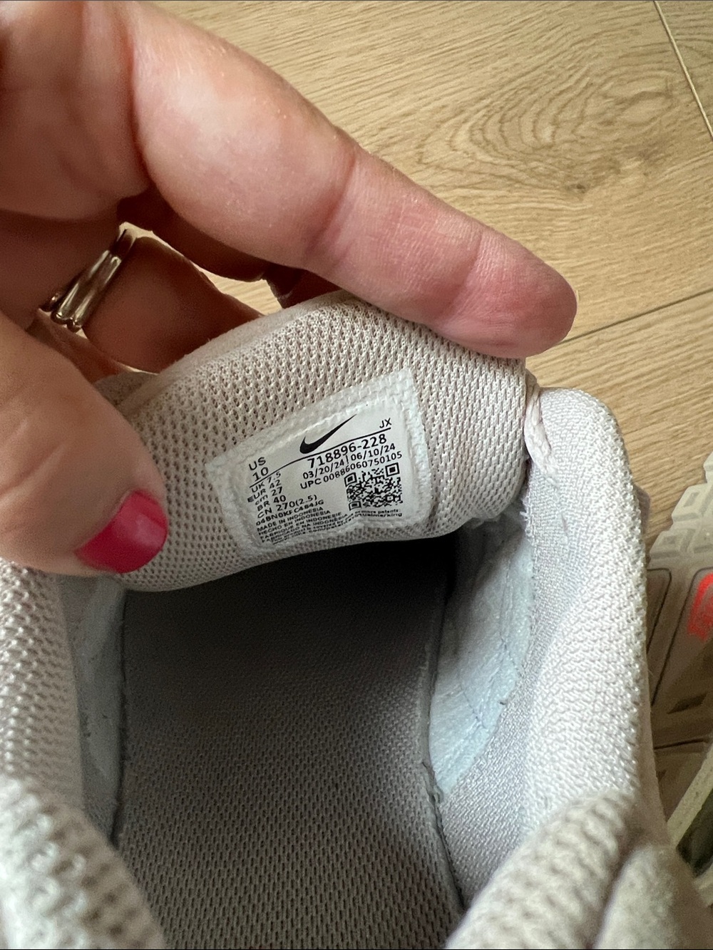 Nike Women's Air Max Command Sneakers in Light Beige with Gold Swoosh - Picture 9 of 10